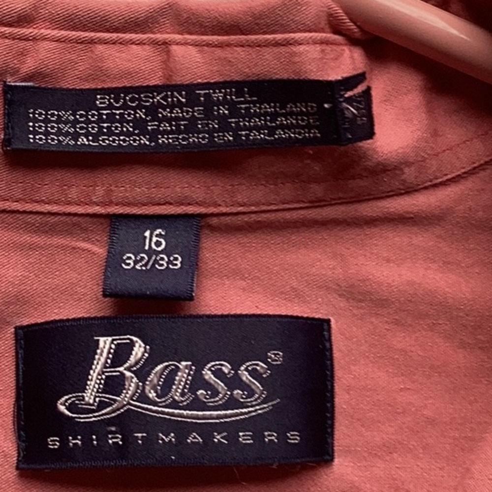 SALMON  BUTTON DOWN SHIRT VNPLC SZ M/LG Bass SHIRTMAKERS
